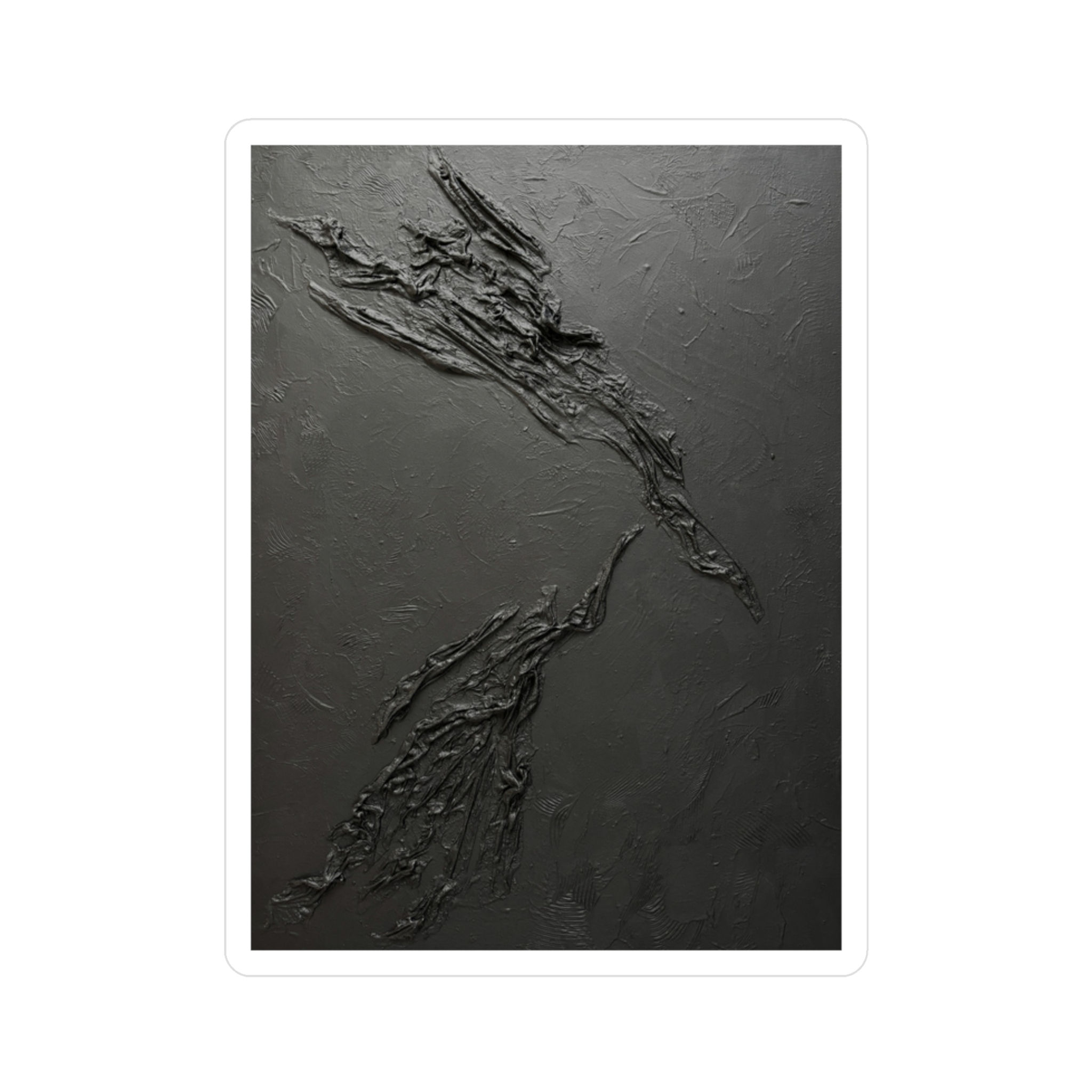 Abstract black textured kiss-cut vinyl decal