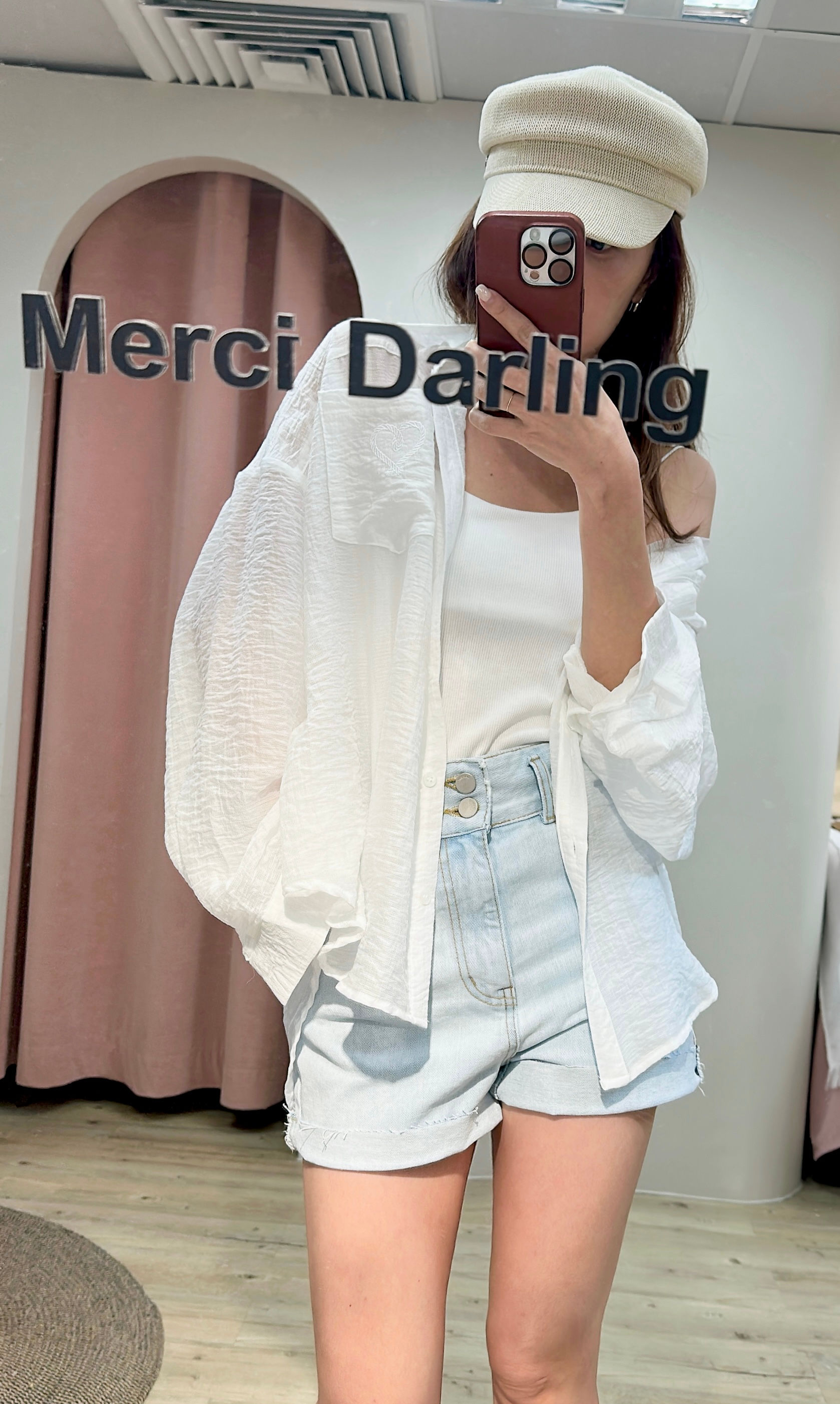 Aiime淺藍色洗水牛仔短褲