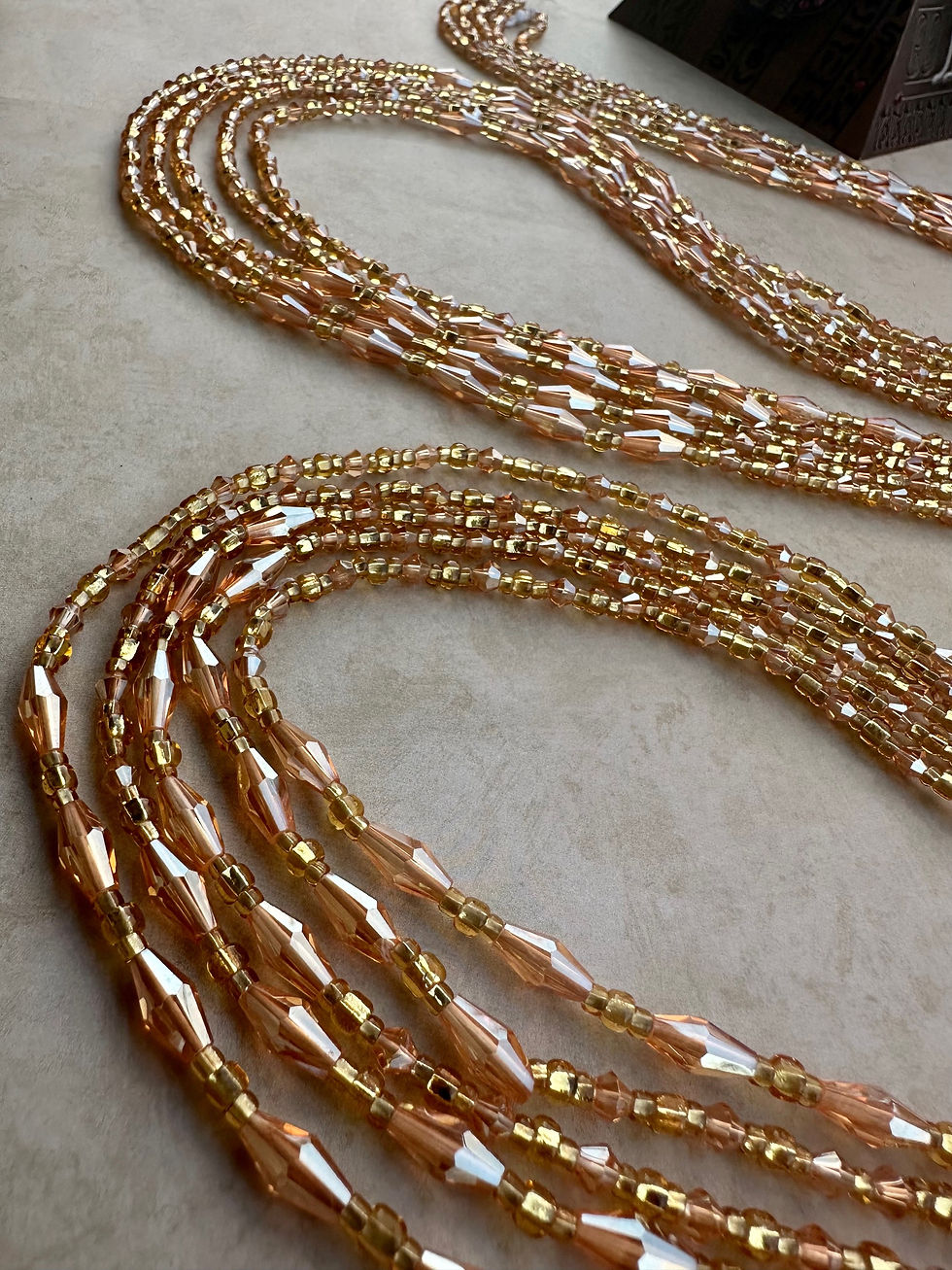 Thumbnail: 'Diamond Glow' Waistbead (Champagne or Silver)