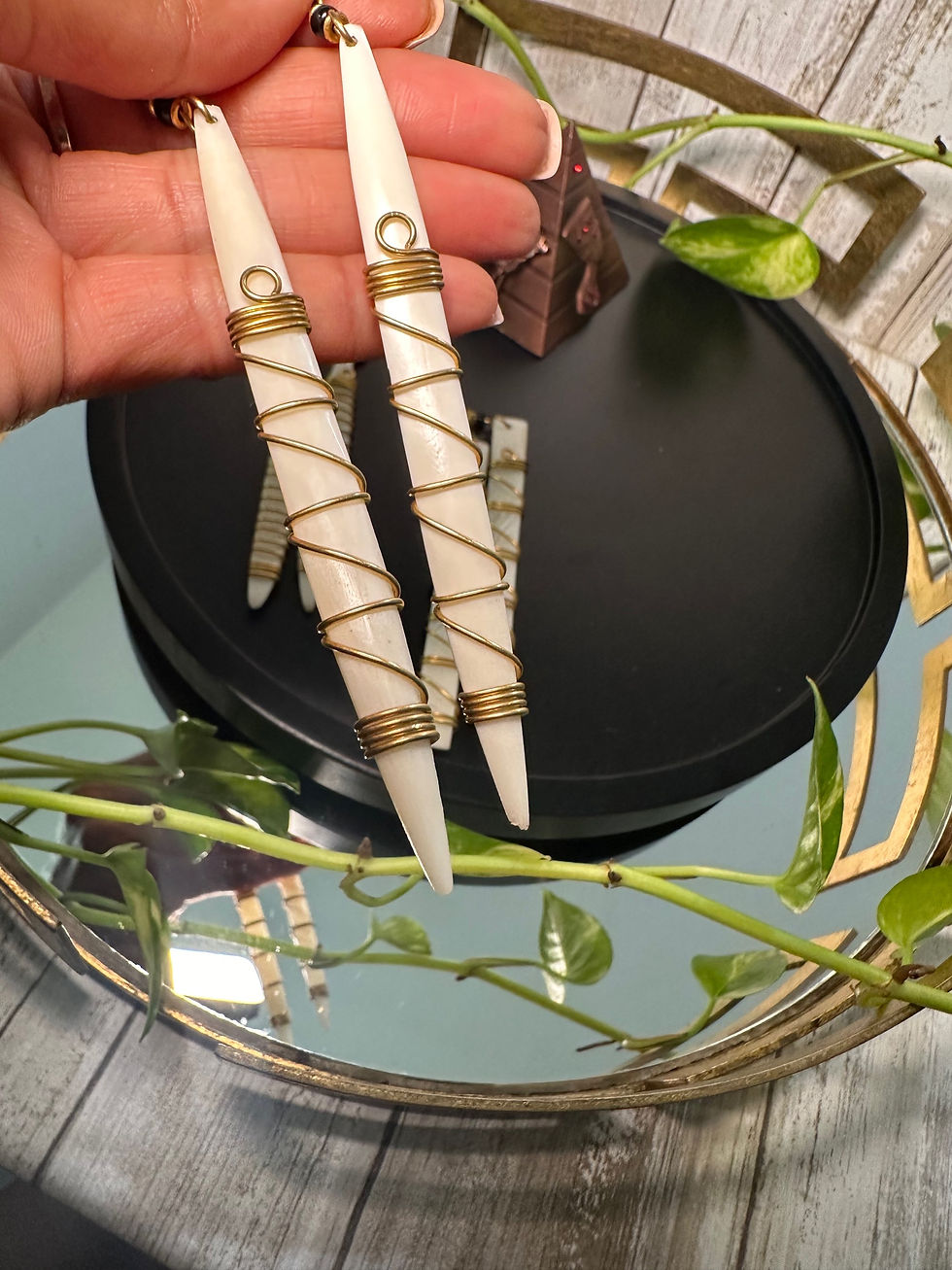Thumbnail: ‘Mara Sunrise’ Cowbone Earrings