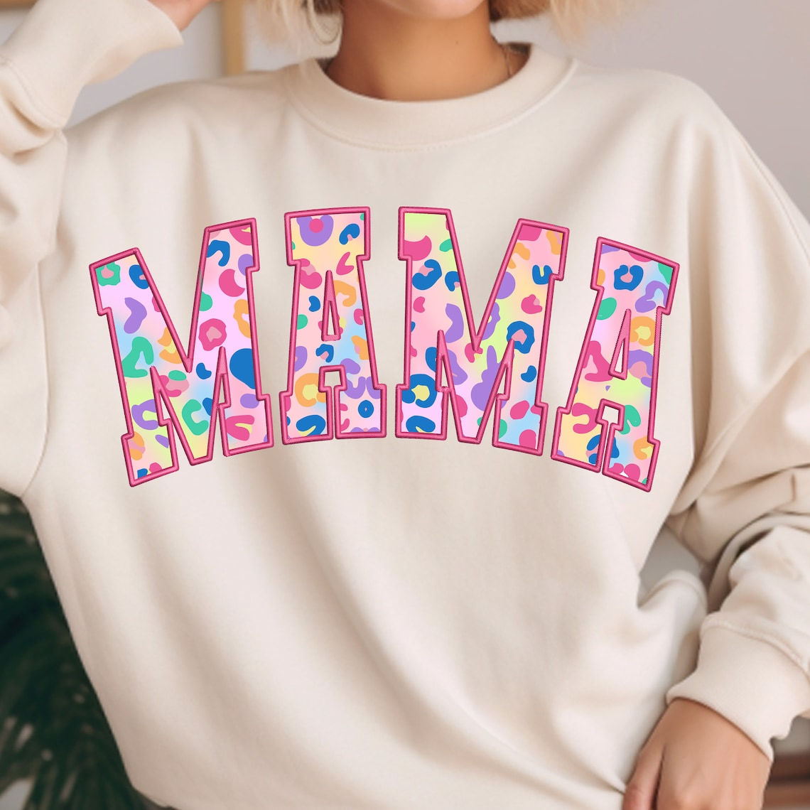 Colorful Leopard Mama Sweatshirt