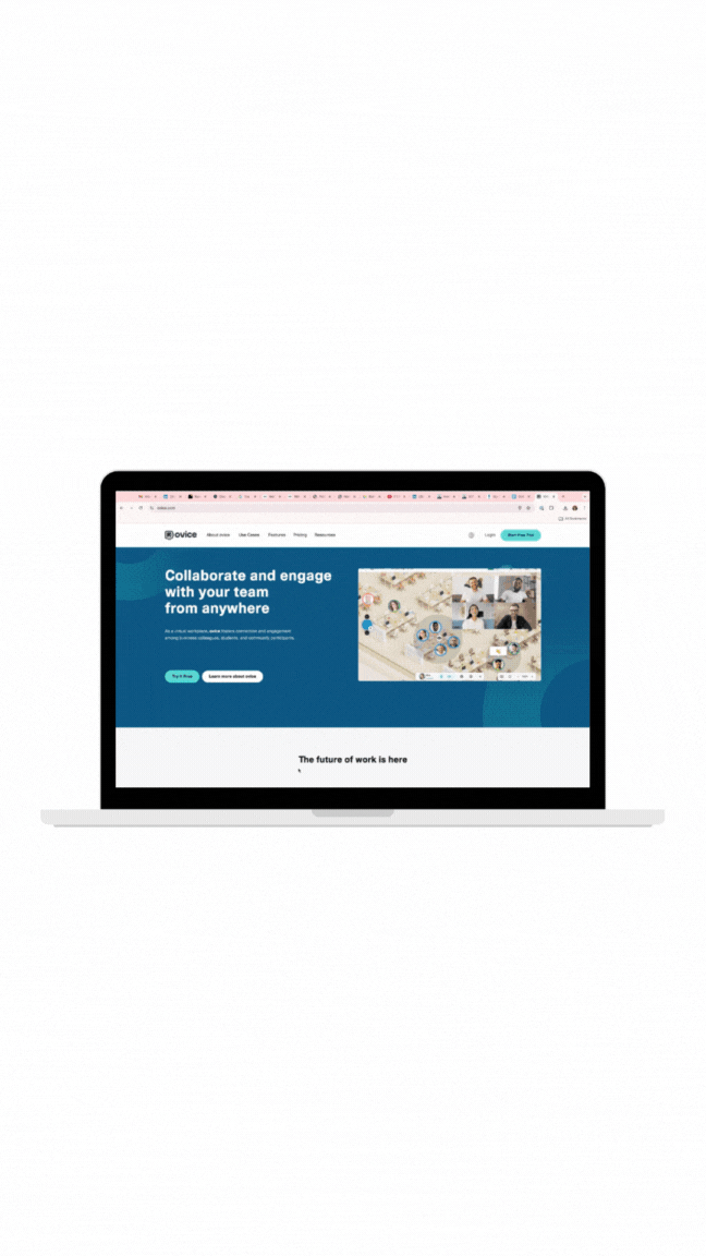 Moody blue floral online course laptop mockup.gif