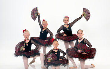 Elementary age ballerinas at Engage Dance Academy