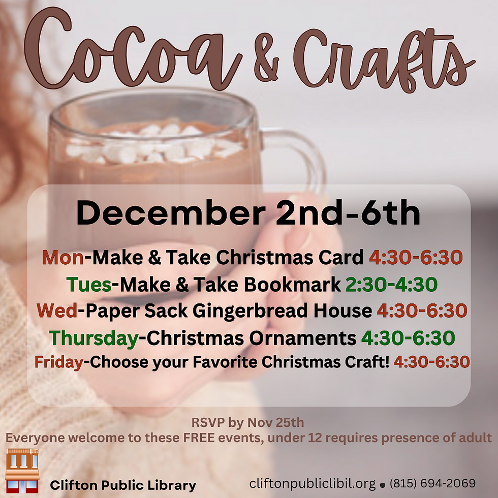 Cocoa&Crafts-Make&Take Bookmark
