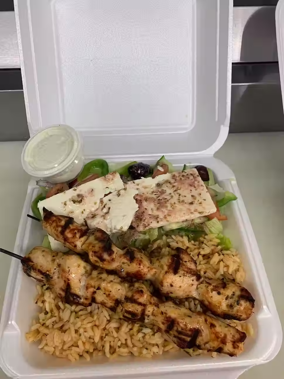 Chicken Souvlaki Platter