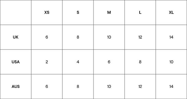 AINA KINIS size guide