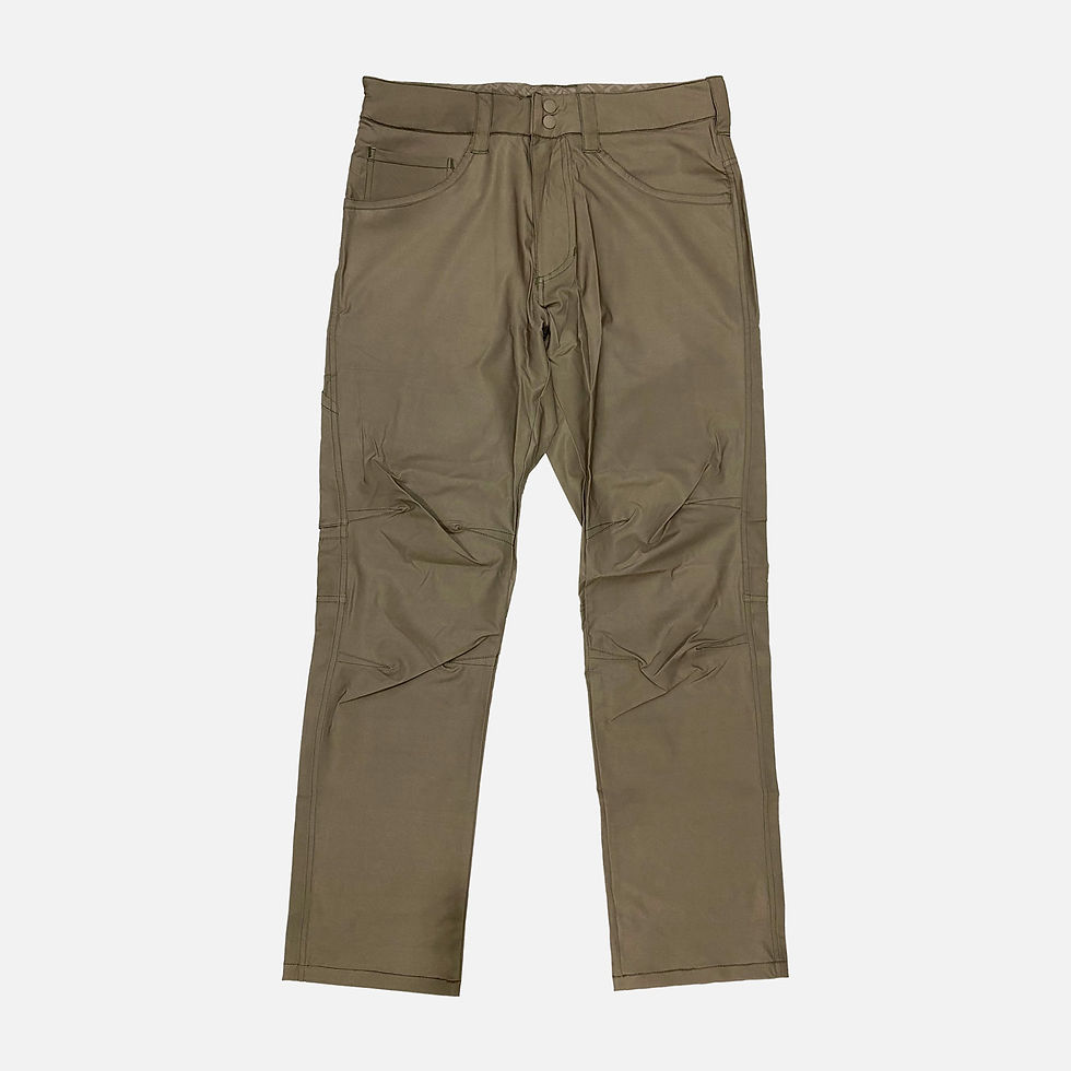 Brown Alpine dried herb pants isolated on white background. Ninosport