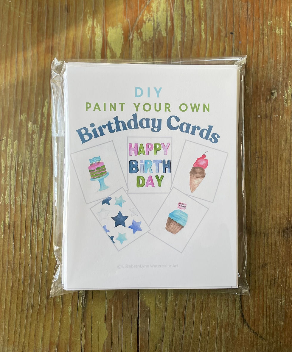 DIY Paint Your Own Cards for Kids