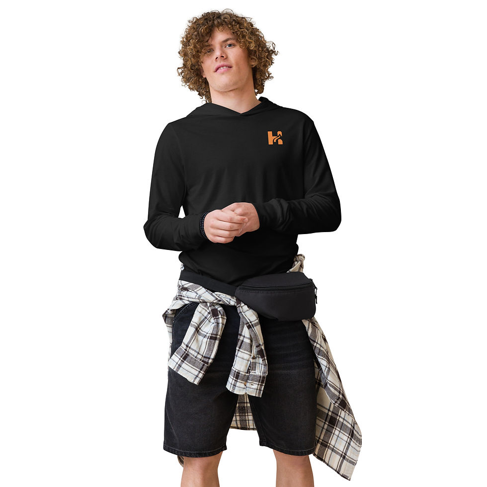 Thumbnail: Hiked Hooded long-sleeve tee