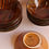Miniature : Lot de 12 coupelles marron et zébrées