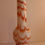 Miniature : Vase en verre de Murano orange et blanc