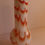 Miniature : Vase en verre de Murano orange et blanc