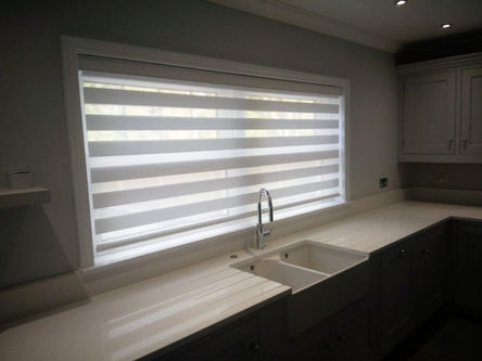 Dual Shade White Cork  Rebel Blinds Cork