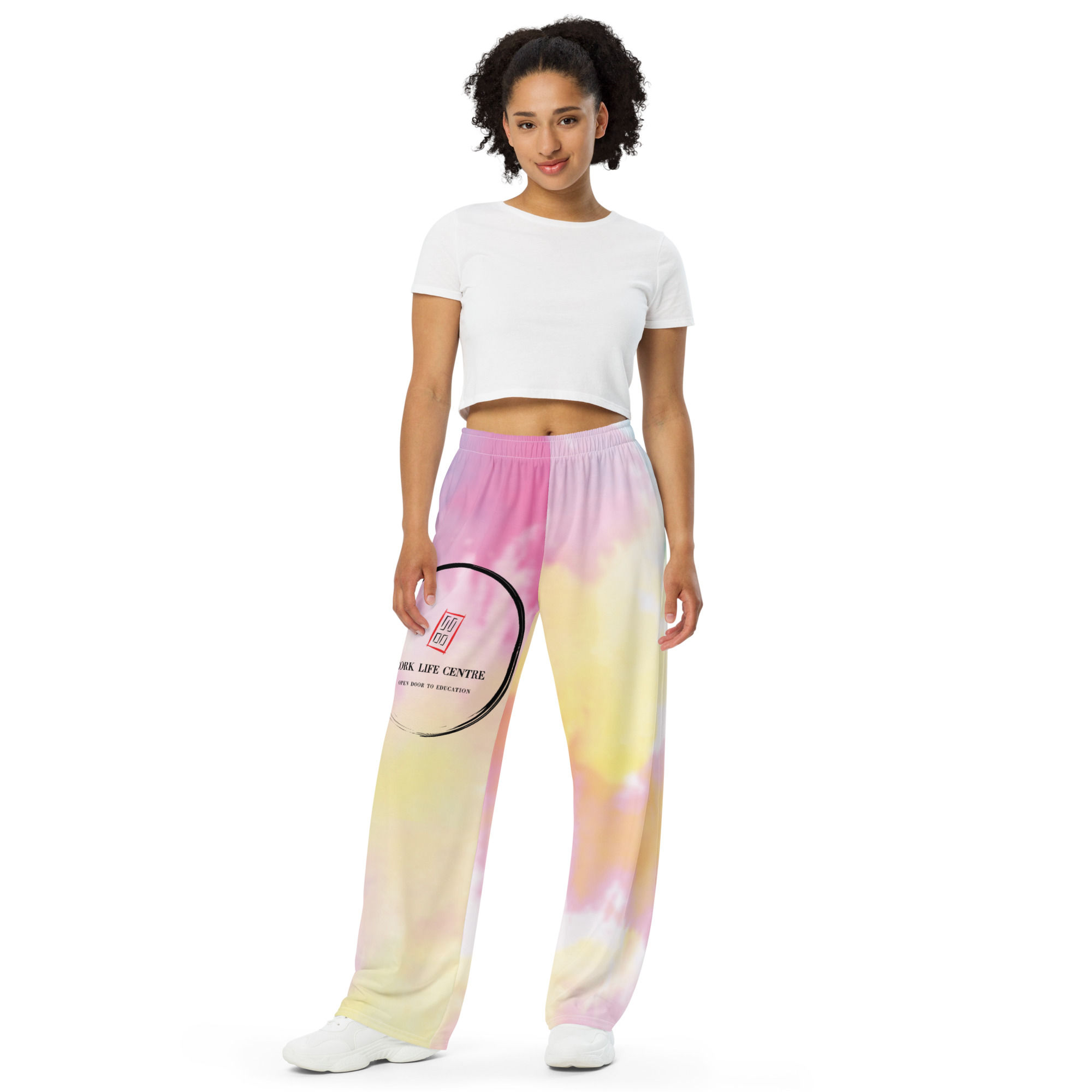 All-over print unisex wide-leg pants