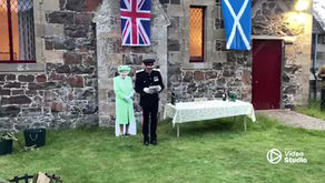 The lighting of the Platinum Jubilee Beacon