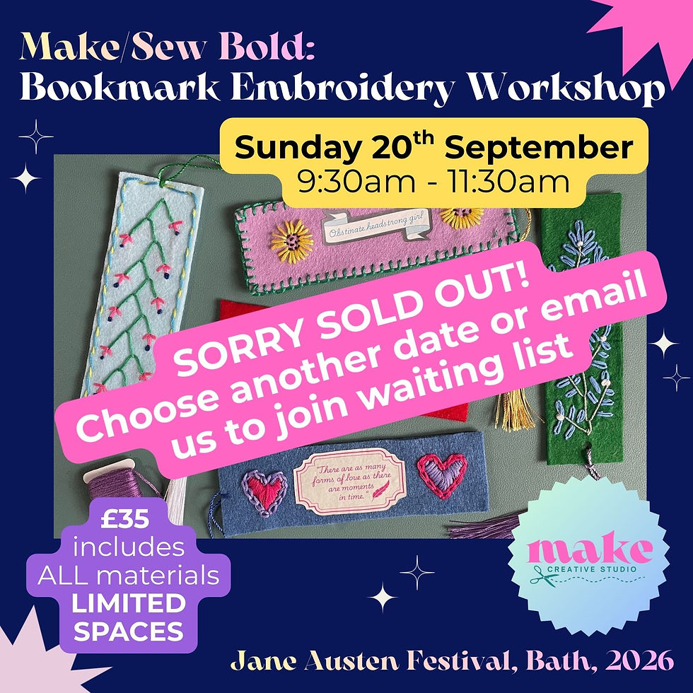 Jane Austen Festival: Bookmark Embroidery Workshop