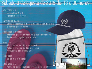 TORNEO EXPRESS NOCTURNO 3 de AGOSTO 2019 - Maresme Padel Club