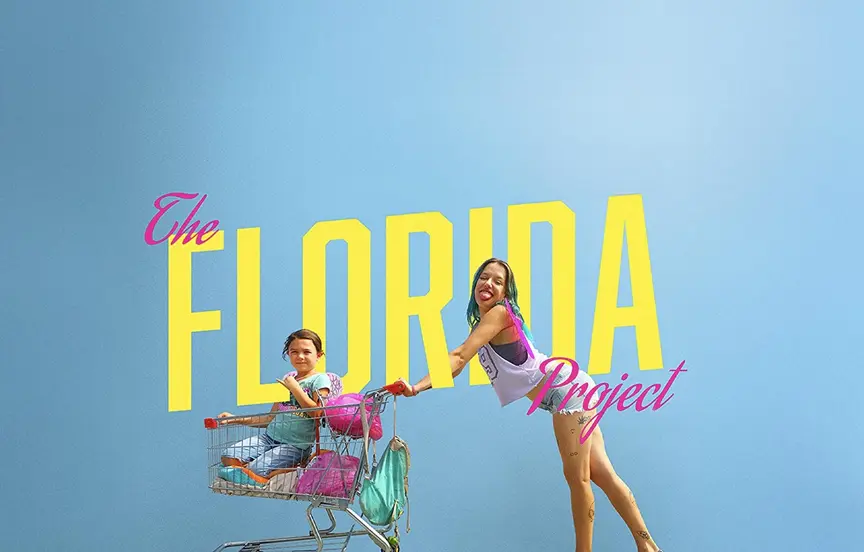 cover for the florida project film review from popcorn and pages