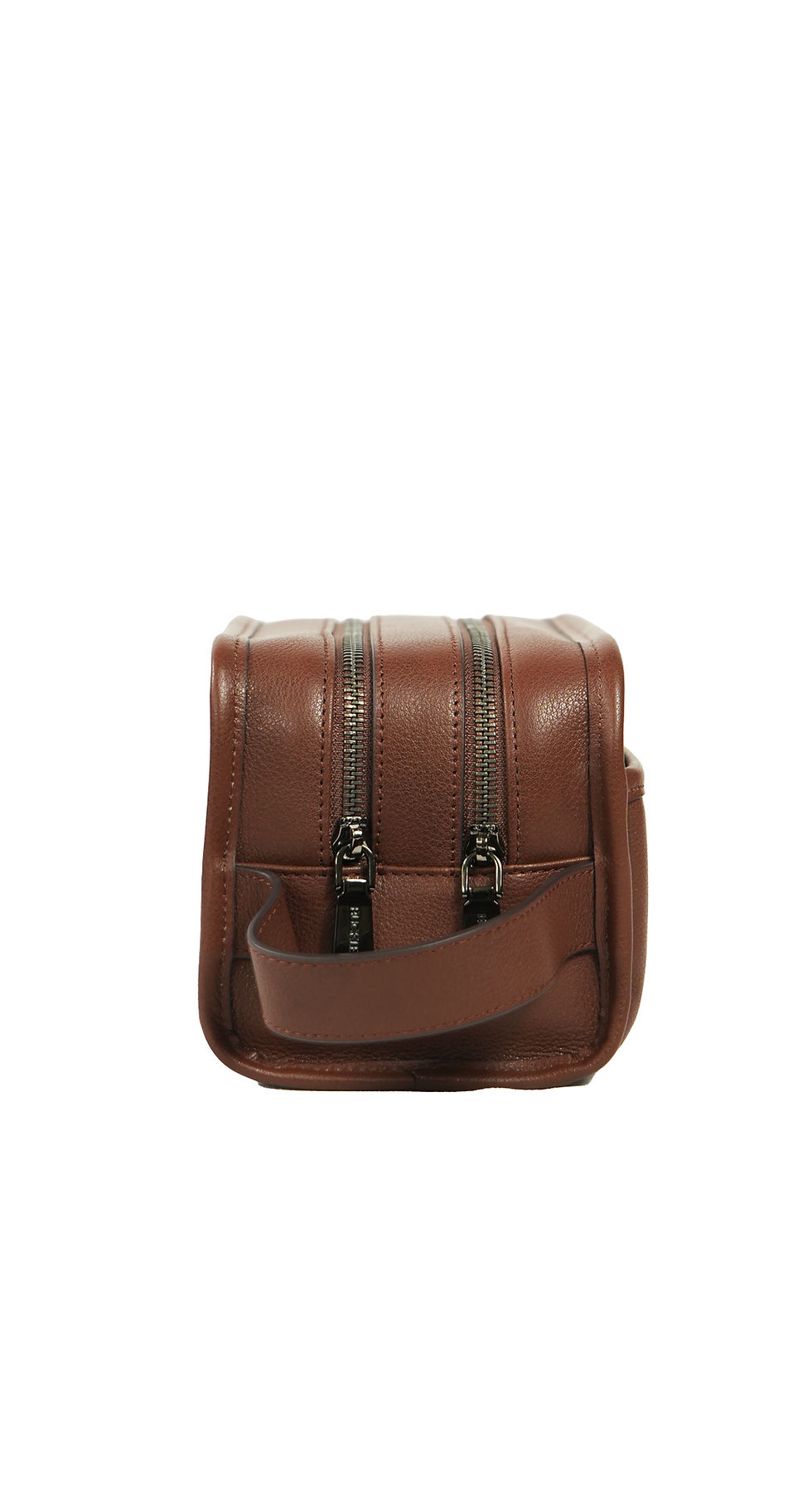 Miniatura: Neceser cuero café 100% cuero 3 zippers