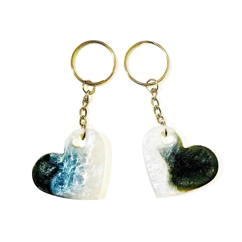 Thumbnail: Small heart keychains/keyrings