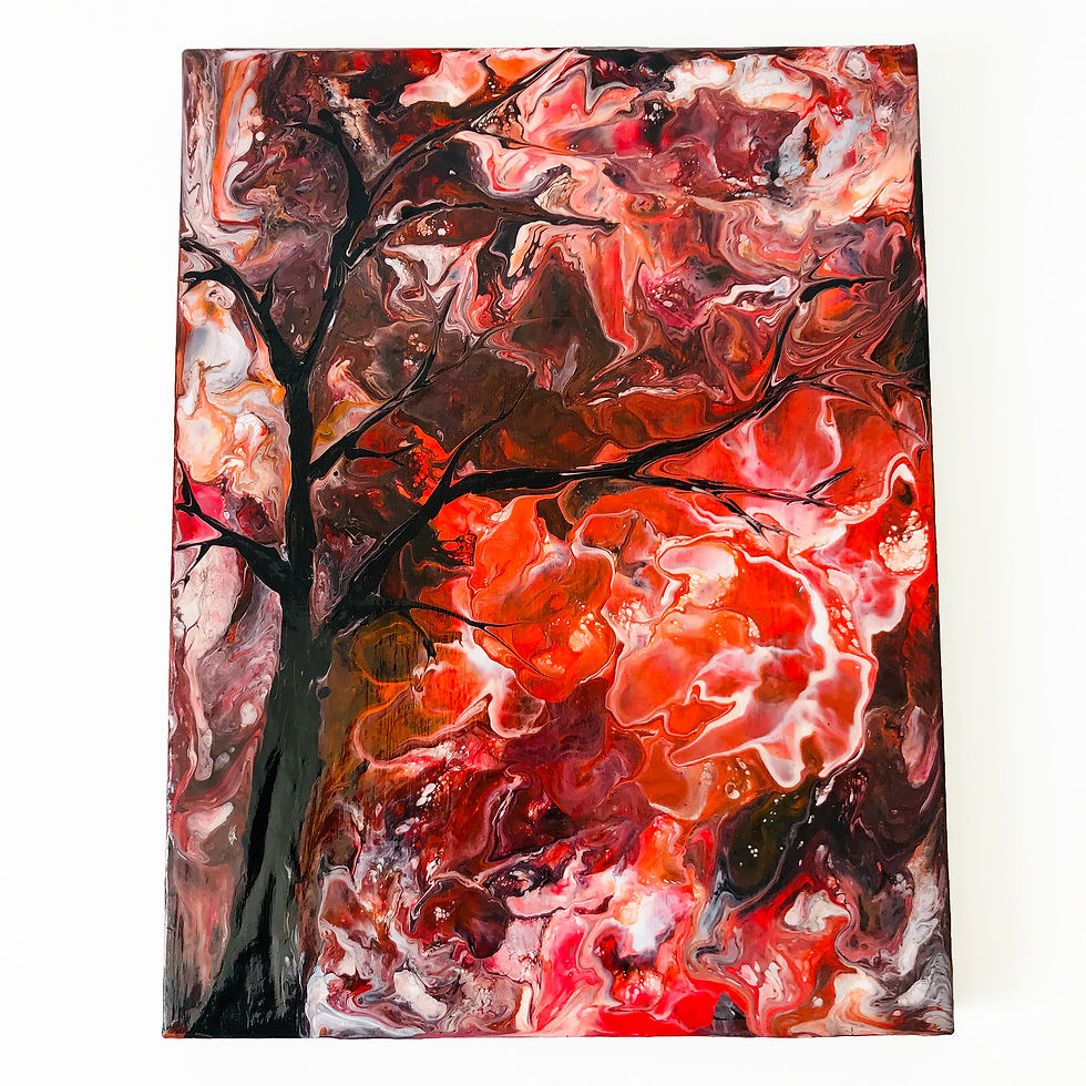 Thumbnail: Wild Fire - unframed  signed acrylic abstract art