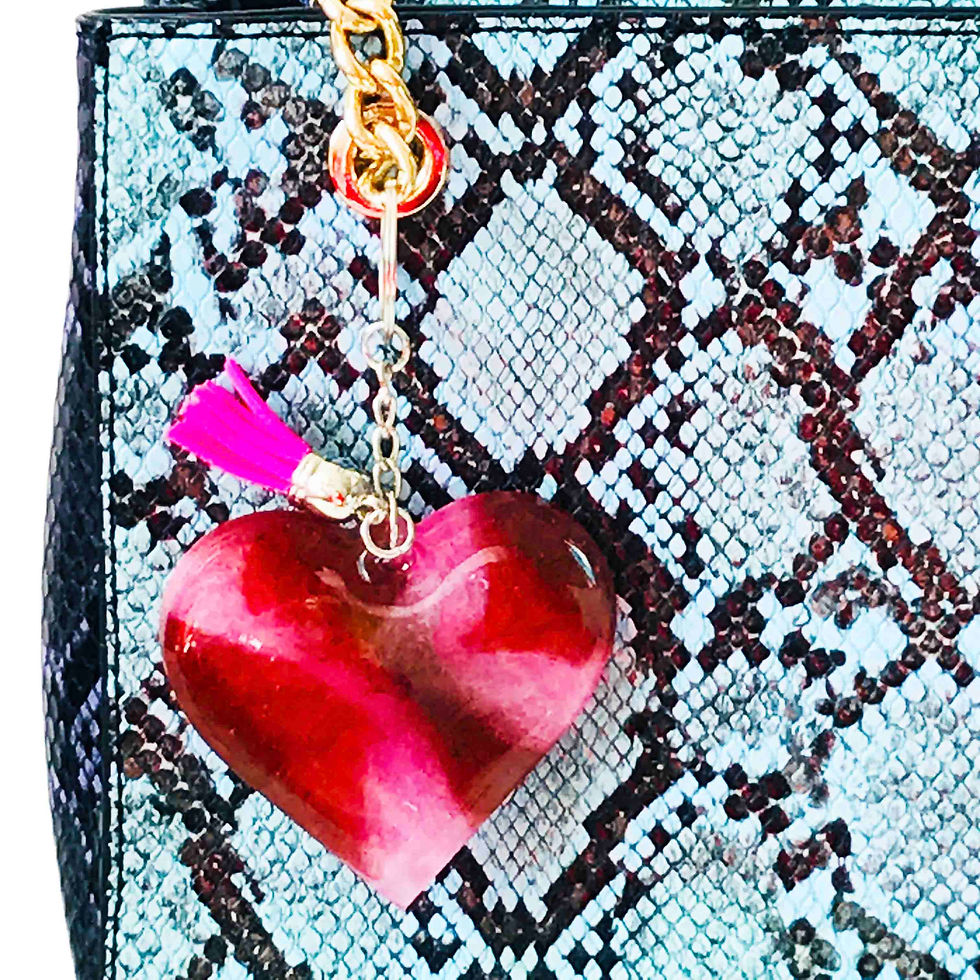 Thumbnail: Medium heart keychains/keyrings