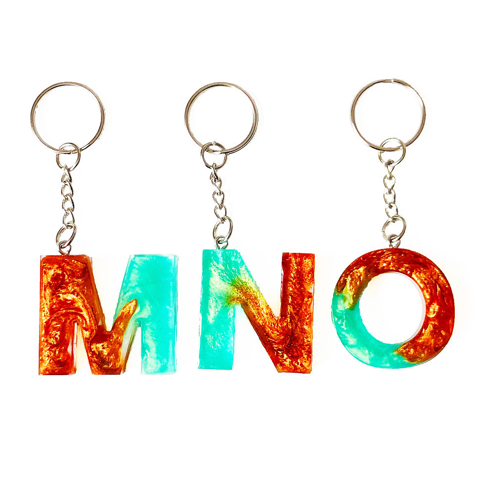 Thumbnail: Handmade personalise alphabet keychains/keyrings
