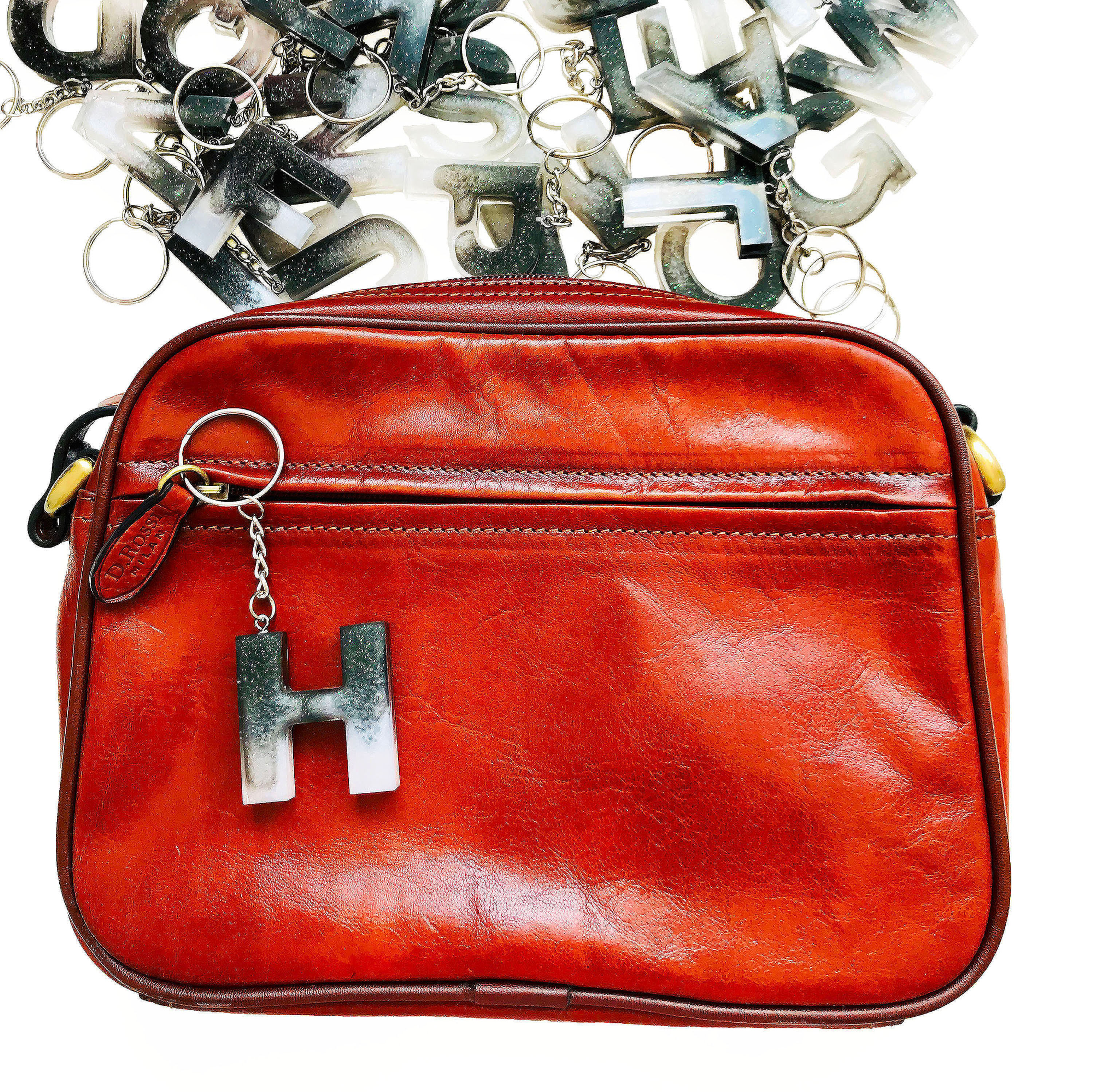 Handmade personalise alphabet keychains/keyrings