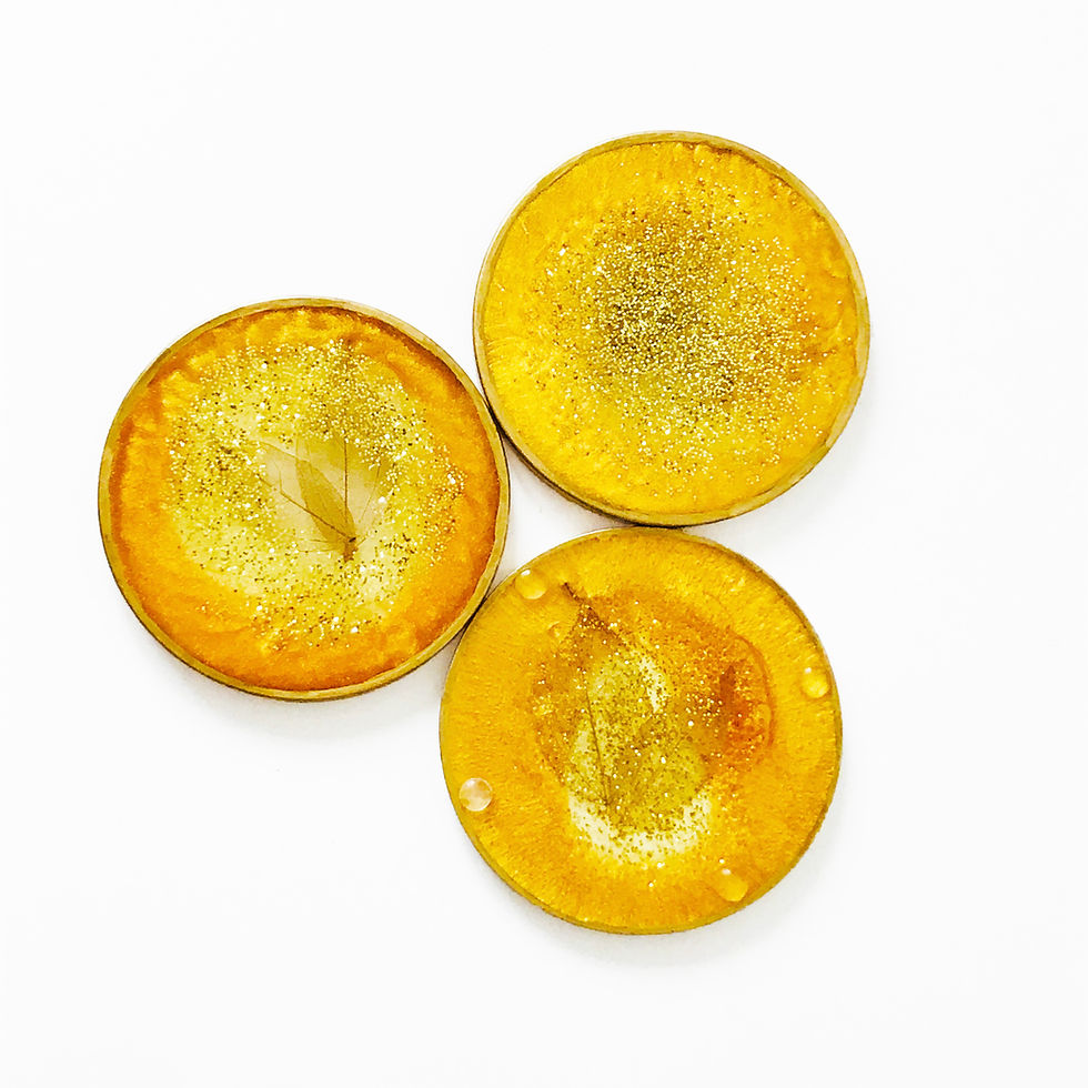 Thumbnail: Handcrafted mica powder epoxy resin round coasters