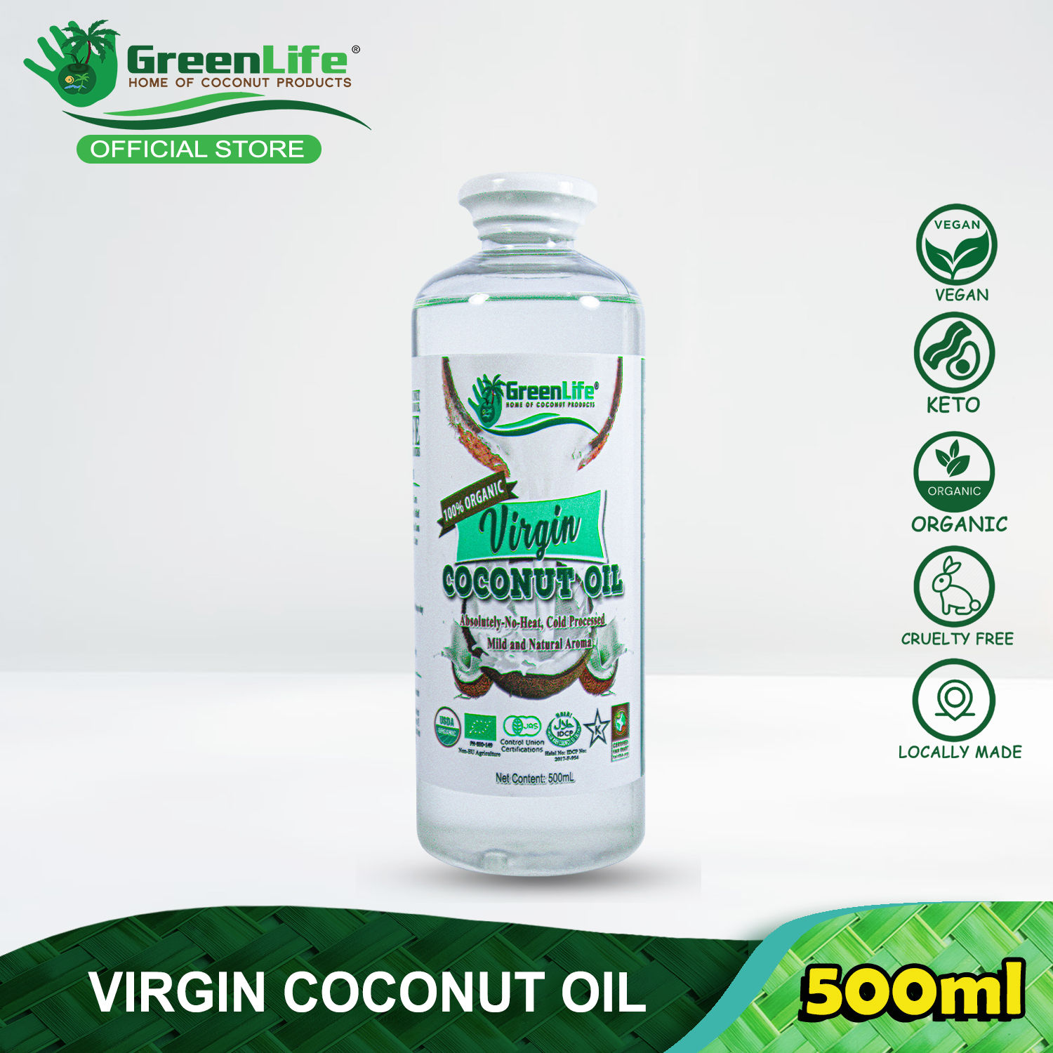 Organic Virgin Coconut Oil 500ml
