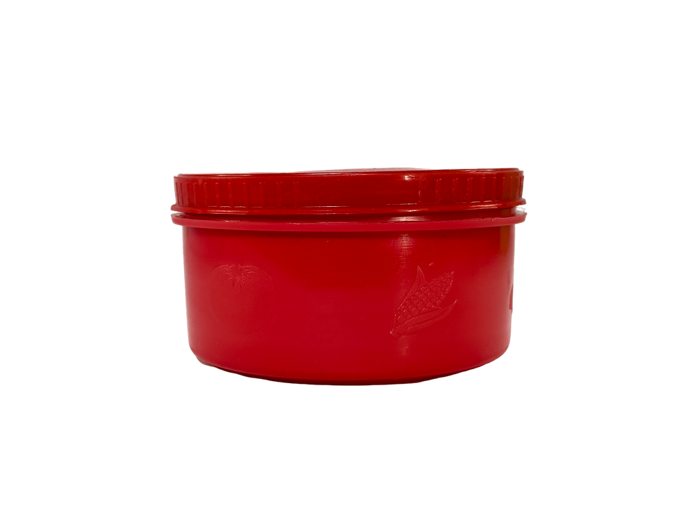 Miniatura: Recipiente plástico de cremera granjera color rojo vista frontal
