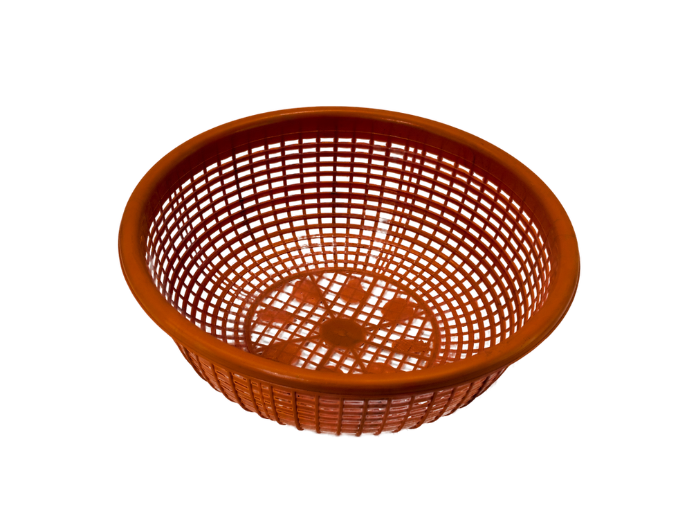 Miniatura: Vista frontal de canasto plástico para frutas