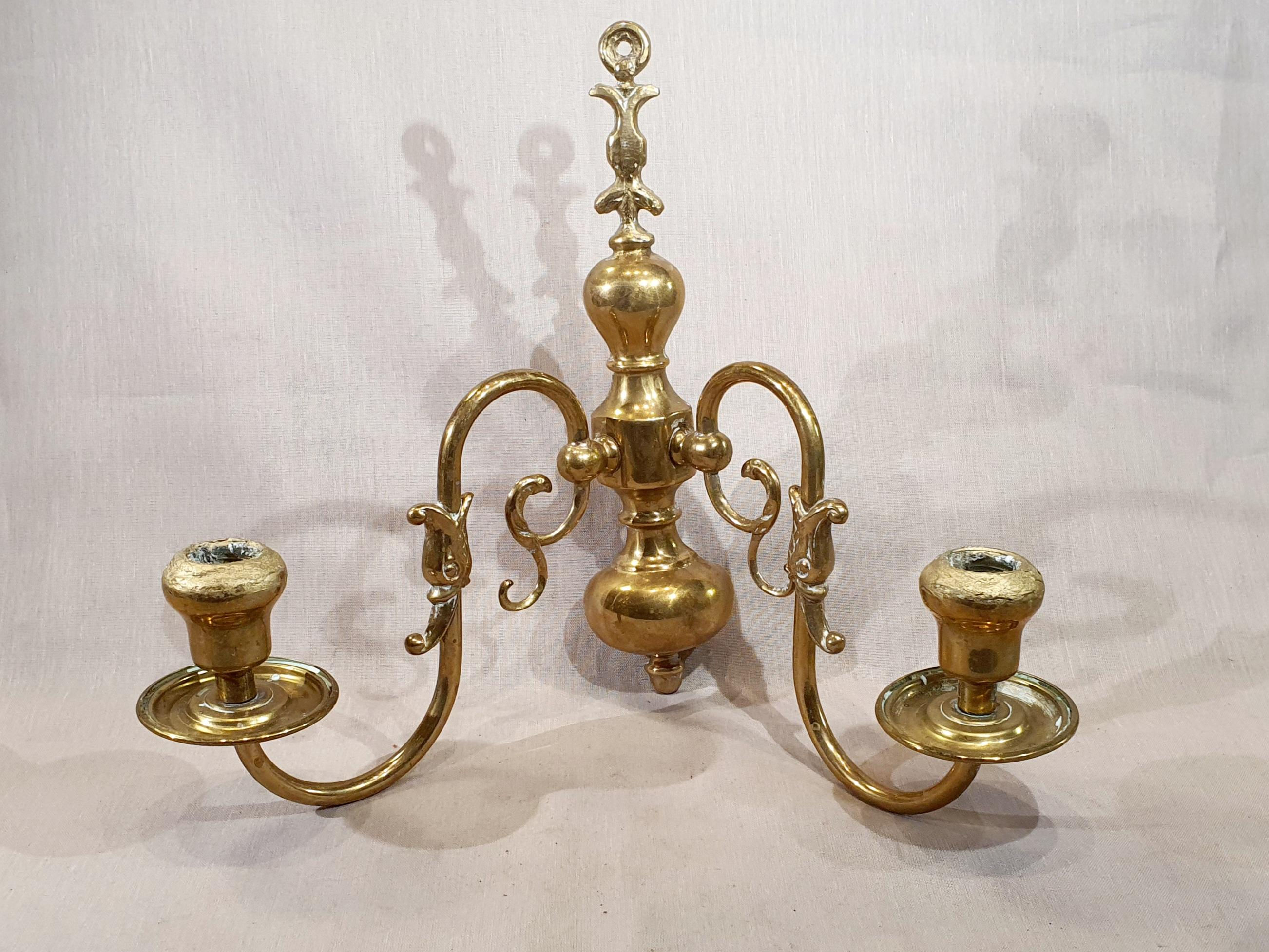 Väggljusstake Mässing