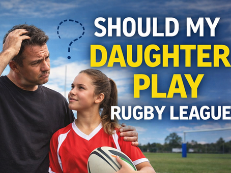 Young female rugby league player training and developing toward the NRLW pathway