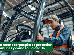 Operador de montacargas detectando fallas en su equipo