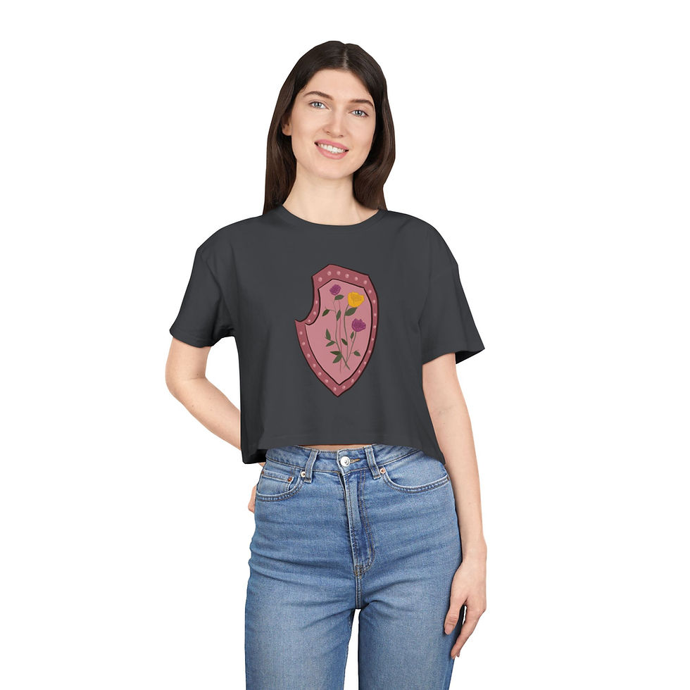Thumbnail: Floral Shield Crop Tee