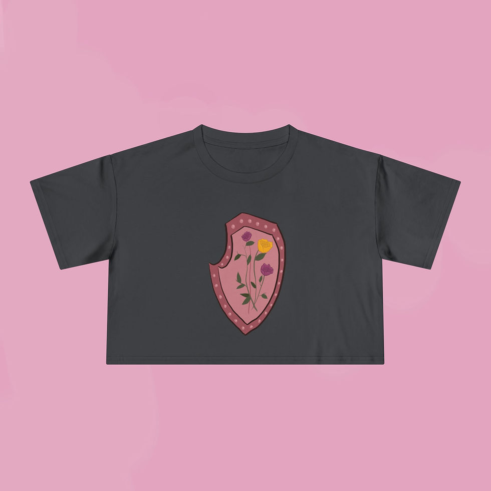 Thumbnail: Floral Shield Crop Tee