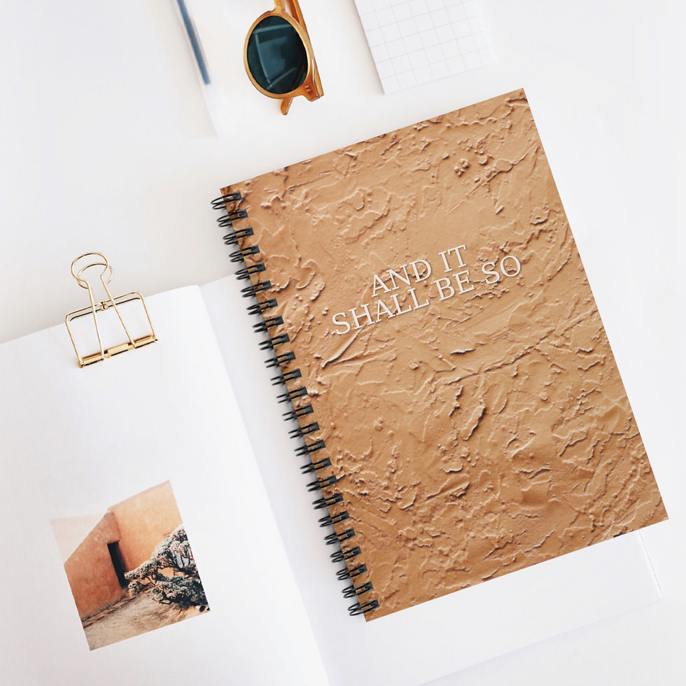 Thumbnail: And It Shall Be So’ Textured Cover Spiral Notebook 