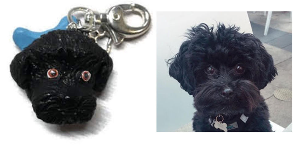 Thumbnail: Custom Made Mini Figure Keychain Charm Of Your Pet's Face