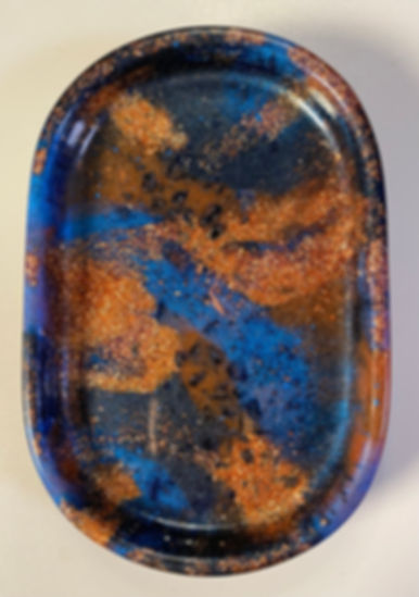 Blue & Copper Trinket Dish