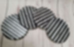 Thumbnail: Set of 4 Handmade Stoneware Ceramic Coasters.
