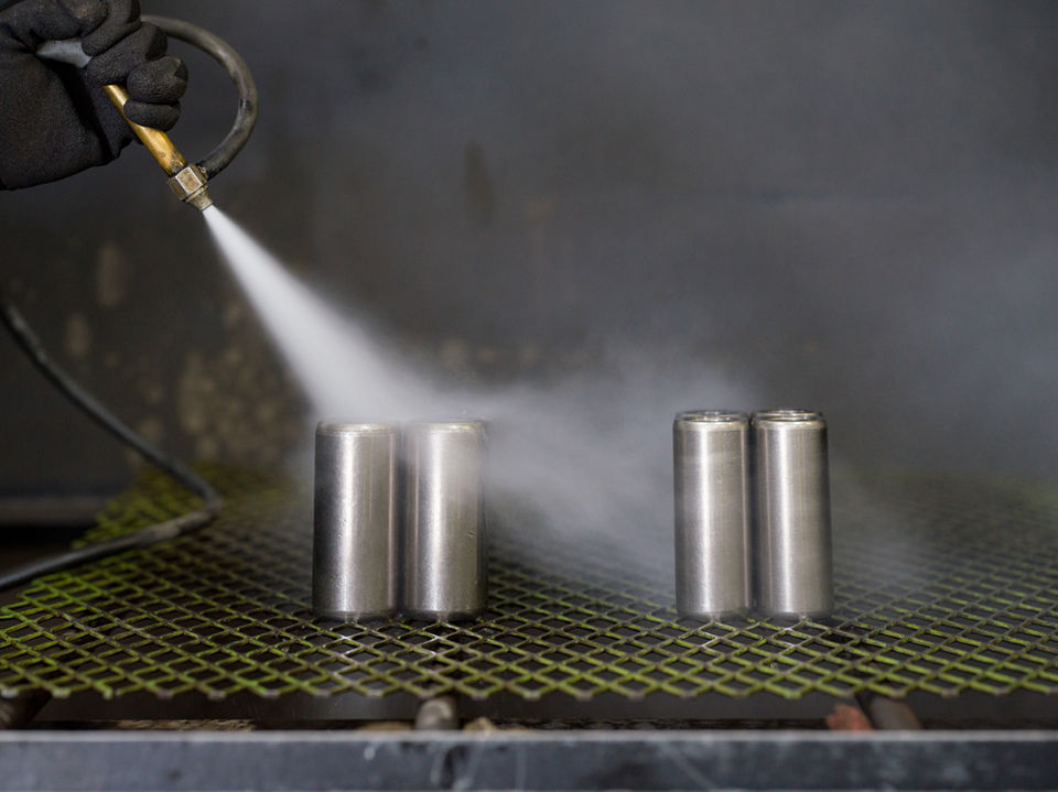 An industrial cleaning process.