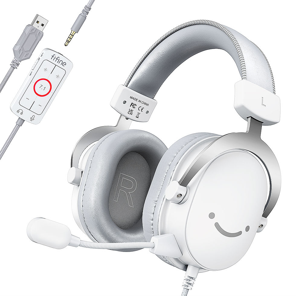 Miniatura: Headset Gamer FIFINE H9: Som Surround 7.1, Conexão USB/3.5mm e Controle de Áud