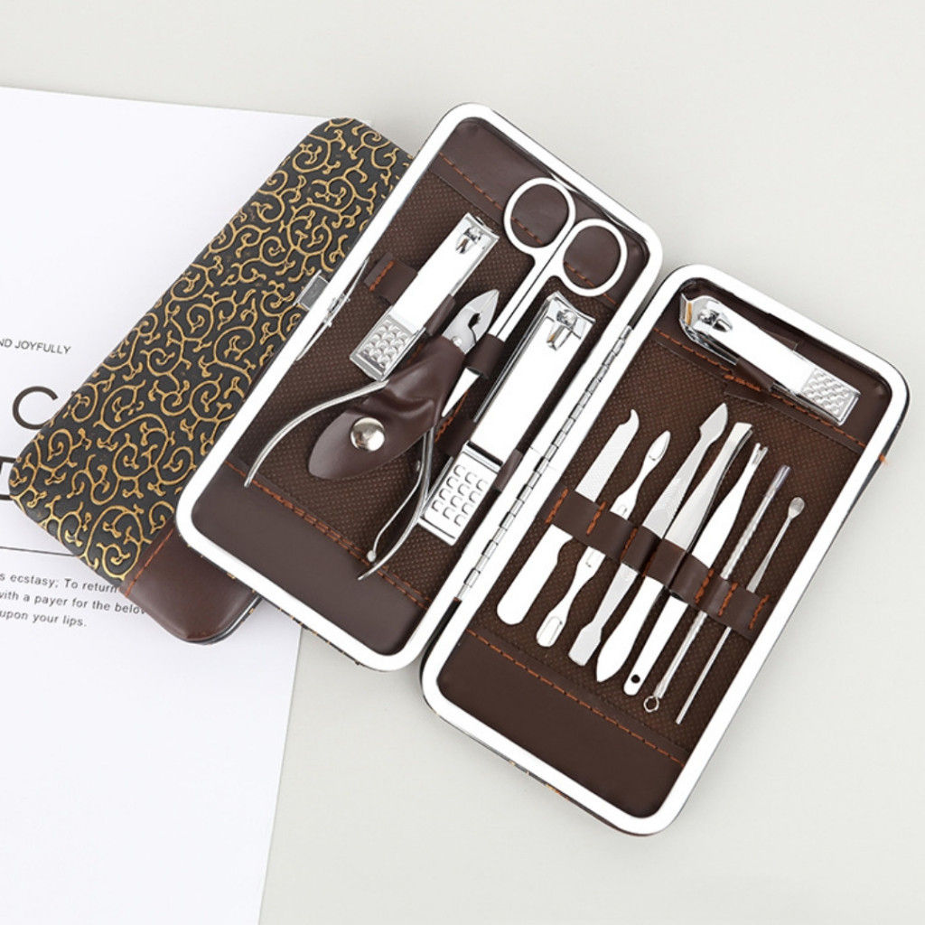 Kit Manicure e Pedicure Profissional com Estojo Portátil: Ferramentas em Aço I