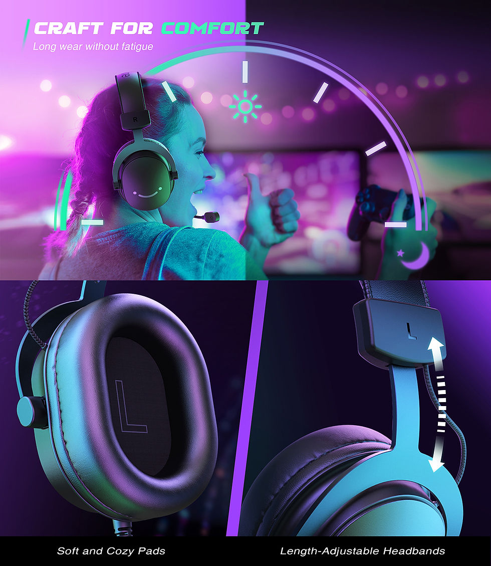 Miniatura: Headset Gamer FIFINE H9: Som Surround 7.1, Conexão USB/3.5mm e Controle de Áud