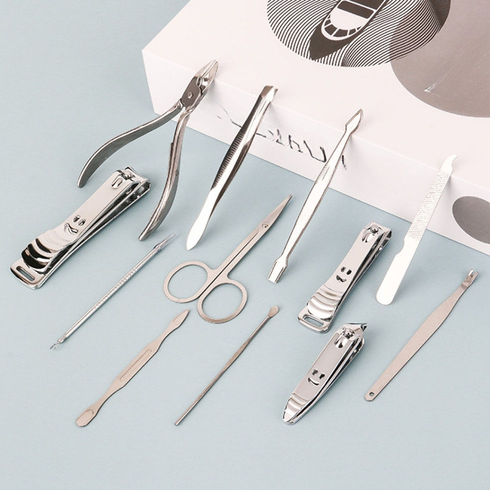 Miniatura: Kit Manicure e Pedicure Profissional com Estojo Portátil: Ferramentas em Aço I
