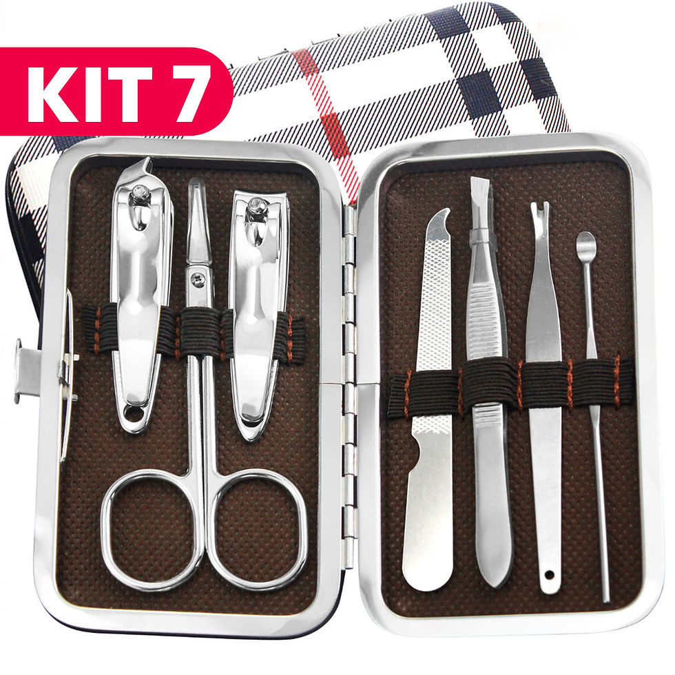 Miniatura: Kit Manicure e Pedicure Profissional com Estojo Portátil: Ferramentas em Aço I