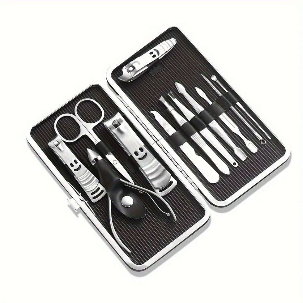 Miniatura: Kit Manicure e Pedicure Profissional com Estojo Portátil: Ferramentas em Aço I
