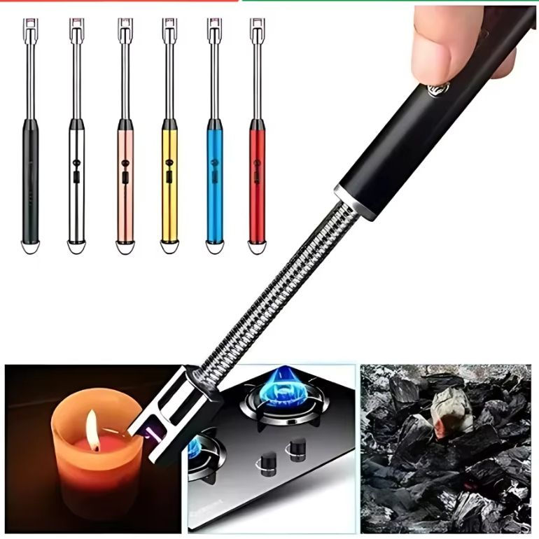 Acendedor Elétrico Recarregável USB - Plasma Sem Chama - Para Churrasqueira e