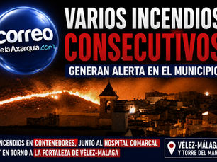 Varios incendios consecutivos ponen en alerta a la Policía en Vélez-Málaga y Torre del Mar